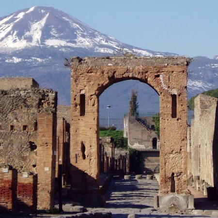 Triumphal Arch dedicated to Emperor Caligula in Pompeii