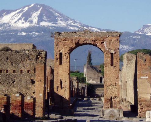 Triumphal Arch dedicated to Emperor Caligula in Pompeii