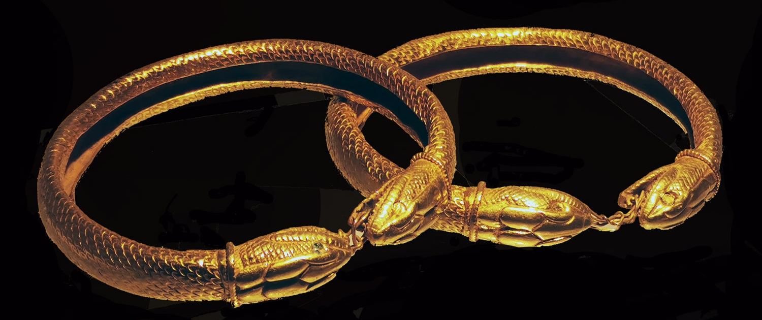 Armille in oro a corpo di serpente da Ercolano