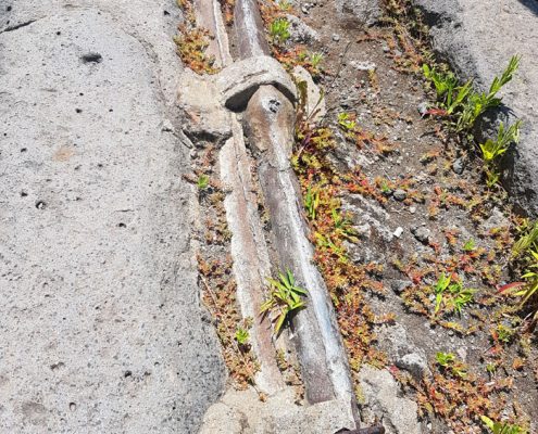 Lead pipe in Pompeii