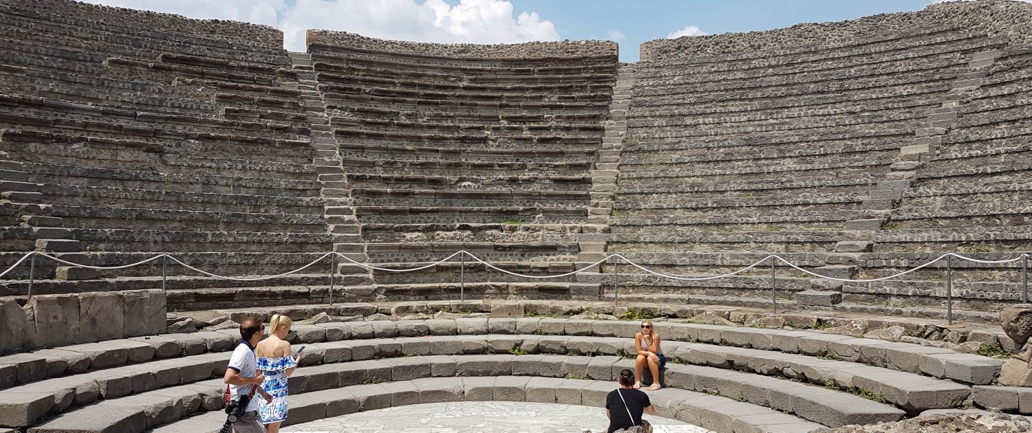 visiting pompeii: the small theater of Pompeii