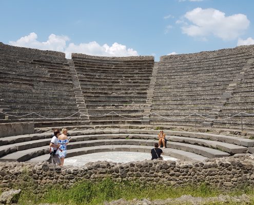visiting pompeii: the small theater of Pompeii