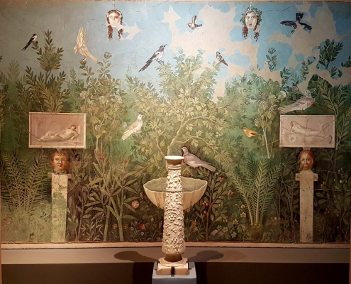 Decorazione pittorica con giardino dalla Casa del Bracciale d'Oro a Pompei
