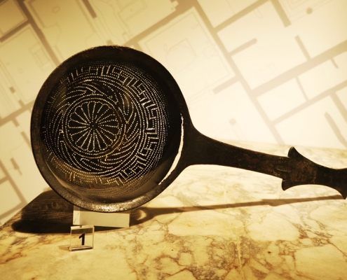 Bronze colander discovered in Herculaneum