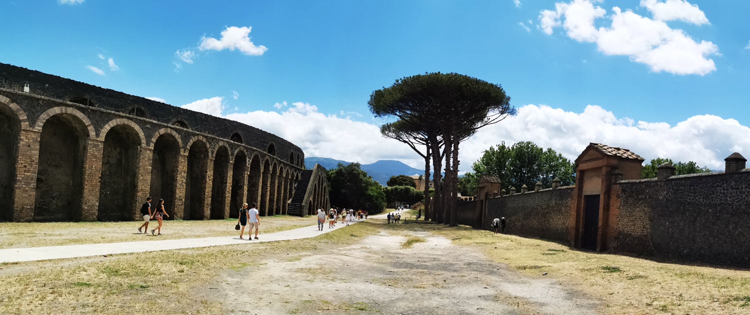Amphitheater and the Great Gymnasium in Pompeii