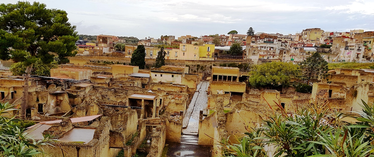 View of Herculaneum after a storm