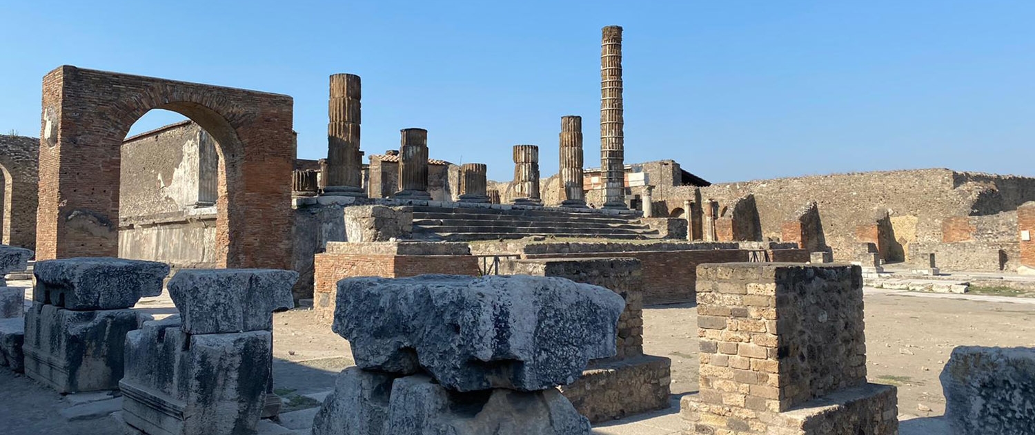 The Forum with the temple of Jupiter in Pompeii