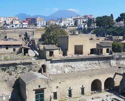 Great panoramic view of the ruins of Herculaneum
